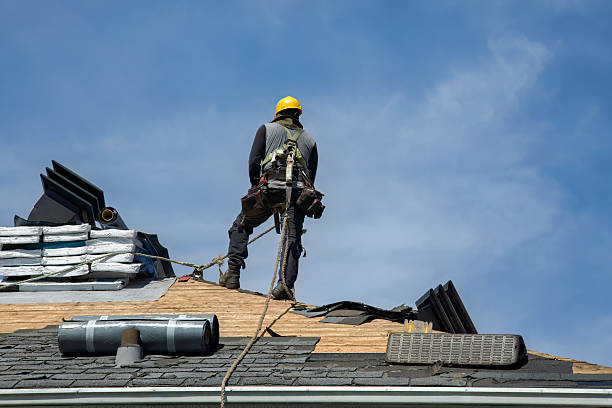 Professional Gutter Installation technician working in Maywood, NJ